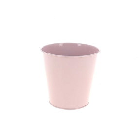 Pot métal rose mat ø13 ht 12.5cm