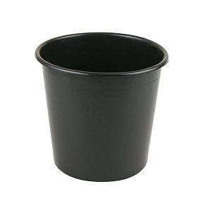 Seau plastique noir ø21 ht 19.5cm (4.5 l)