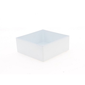 Coupe résine carrée blanche 15 x 15 ht 6 cm