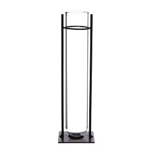 Support métal 1 tube verre ht 28.5 cm