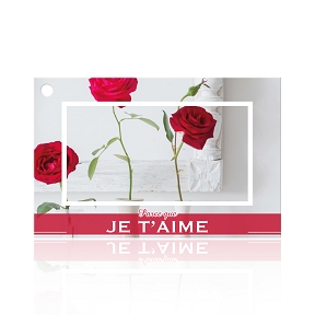 Cartes jeso brillant "parce que je t'aime"