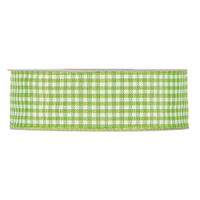 Ruban vichy vert 25mm x 20m