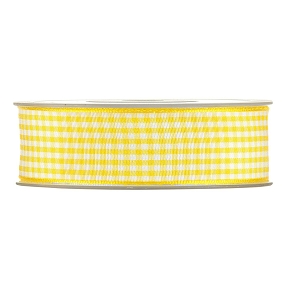 Ruban vichy jaune 25mm x 20m