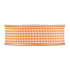 Ruban vichy orange 25mm x 20m