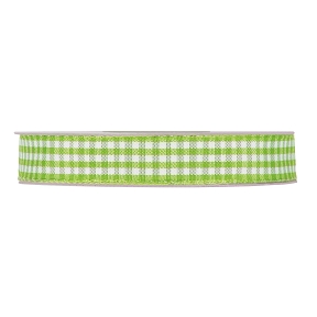 Ruban vichy vert 10mm x 20m