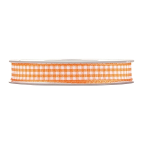 Ruban vichy orange 10mm x 20m