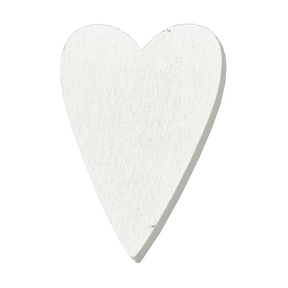 Cœurs bois blancs 45mm (x 24)