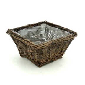 Panier osier brut 20 x 20 ht 10cm