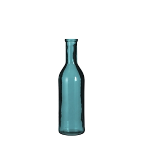 Bouteille verre bleue Ø15 ht 50 cm