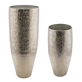 Vase métal argent pm