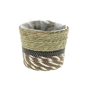 Panier corde brun et naturel ø17 ht 16cm