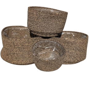 Panier  brun set de 4