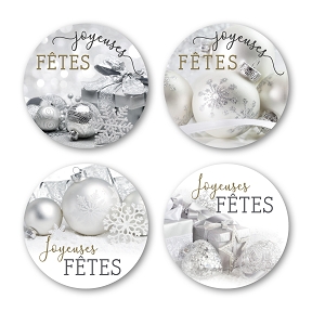 Etiquettes Jeso Quatro "Joyeuses Fetes"