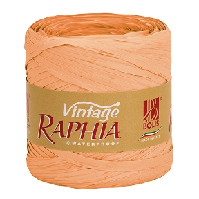 Raphia synthétique vintage saumon 200m