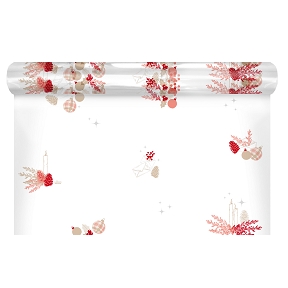 Bobine Imprimee Laly Rouge 0.60 X 120m