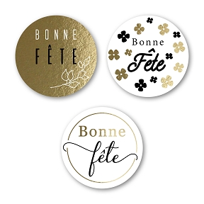 Etiquettes Jeso Oro Trio "Bonne Fete"