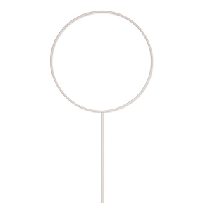 cercle metal blanc ø20 sur pique - hauteur totale : 80cm