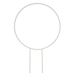 cercle metal blanc ø25 sur pique - hauteur totale : 85cm