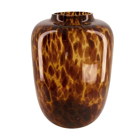 Vase Verre Brun Mouchete Ø29 Ht 42cm