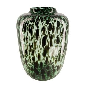 Vase Verre Vert Mouchete Ø34 Ht 50cm