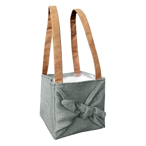 Sac Fuki Gris 11.5 X 11.5 Ht 12cm ( X10)