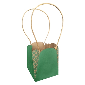 Sac dune vert 11.5 x 11.5 ht 13cm (x10)