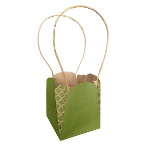 Sac Dune Vert Kaki 14 X 14 Ht 16cm ( X10)