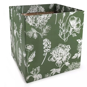 boite carton botanical sauge 10.5 x 10.5 ht 10cm (x10)