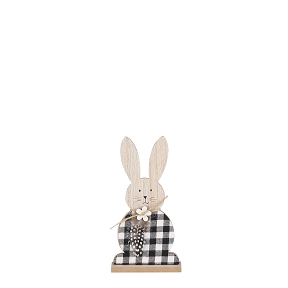 Lapin Bois Sur Socle 11 X 4 Ht 21cm