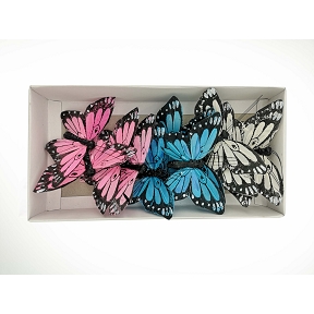 Papillons 13.5cm Assortis X 12