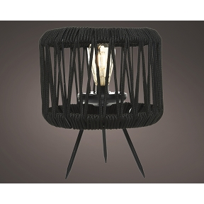 Lampe De Table Solaire Sur Pieds Marron Ø28 Ht 33.5cm