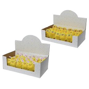 Poussins Chenille Fantaisie Jaune Ht 11cm