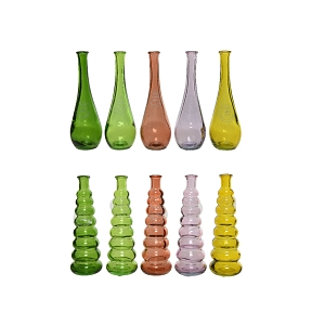 Bouteille verre couleur ø6 ht 18cm