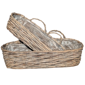 Panier gris set de 2