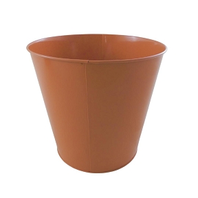 Pot zinc orange ø22.5 ht 21cm