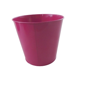 Pot zinc fuchsia ø27 ht 25.5cm