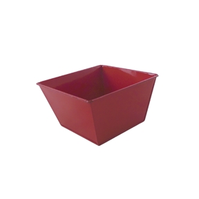 Coupe métal rouge 15.5 x 15.5 ht 8.5cm