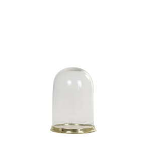 Cloche Verre Sur Socle Ø 16 Ht 22 Cm