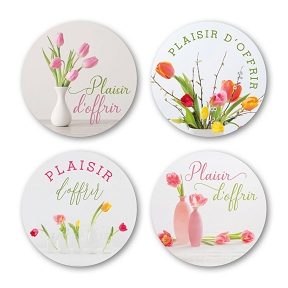 Etiquette Jeso quatro rondo "Plaisir d'offrir"