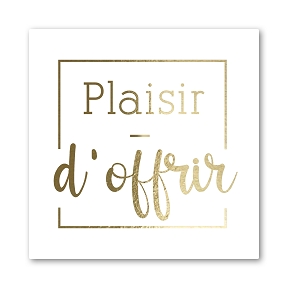 Etiquettes jeso kraft gold "plaisir d'offrir"