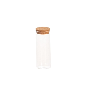 Tube verre avec bouchon ø4.5 ht 12cm