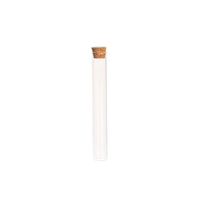 Tube verre avec bouchon ø2 ht 14cm