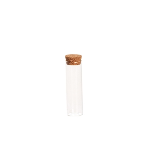 Tube verre avec bouchon ø3 ht 10cm