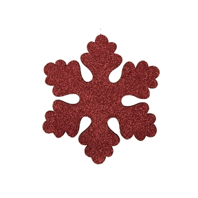 Flocon de neige paillette rouge 25cm