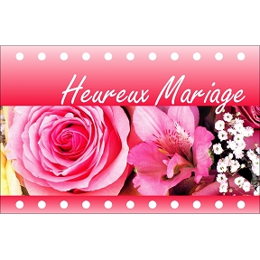 Cartes tendresse "heureux mariage" (x10)