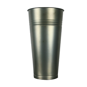 Vase métal gris fonce ø27 ht 50cm