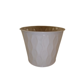 Cache-pot zinc taupe ø13 ht 12.5cm