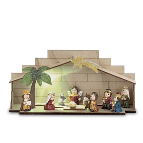 Crèche lumineuse 26 x 12.5 cm