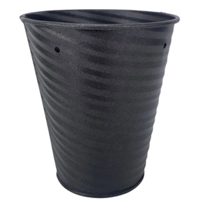 Cache-pot métal gris anthracite ø11