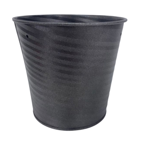 Cache-pot métal gris anthracite ø12